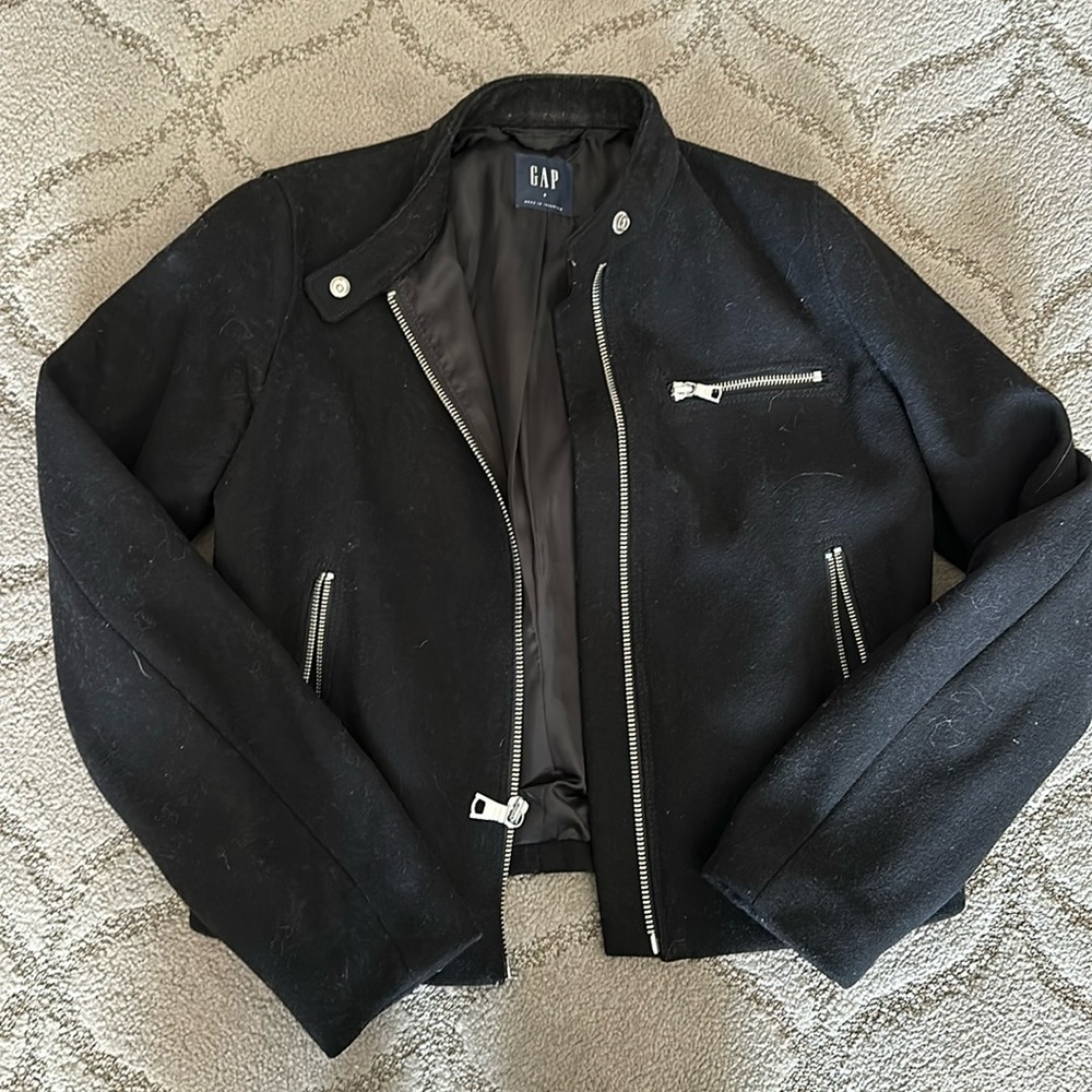 Gap wool moto jacket size S